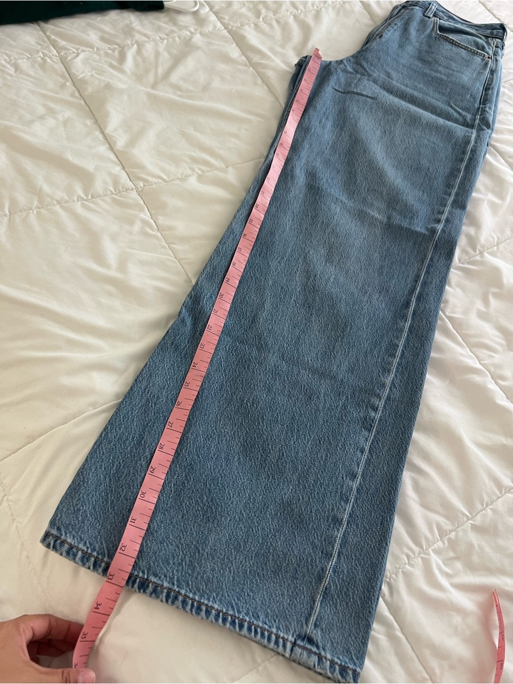 Abercrombie & Fitch Light Blue the Wide-Leg High-Rise Jeans size 29/8L - Picture 10 of 10